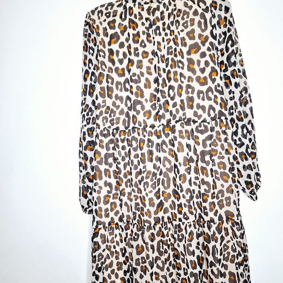 LOFT brand " The Leapard baby doll" dress size medium. - Picture 2 of 10